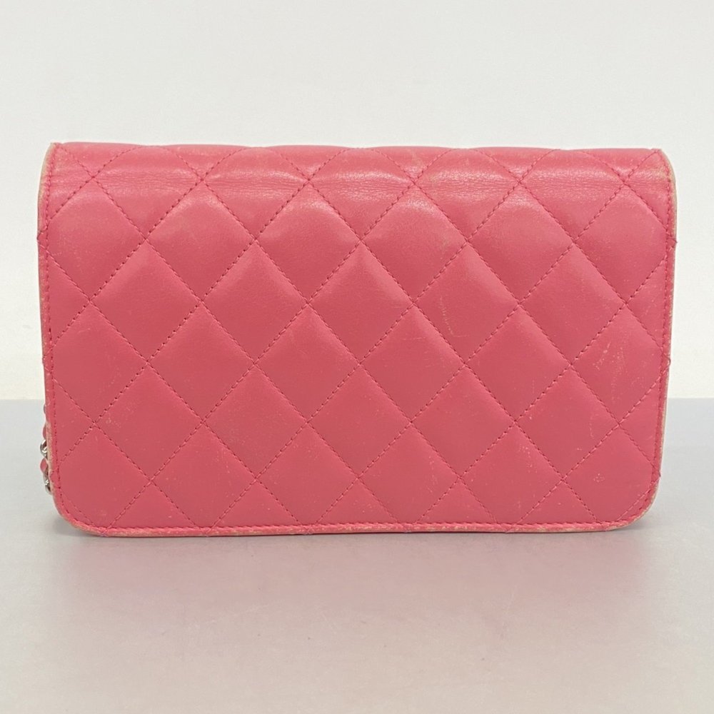 CHANEL Pink Lambskin Leather Wallet - Picture 12 of 12